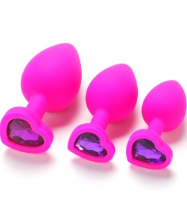 Heart Shaped Silicone butt plug (S)70mm