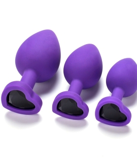 Heart Shaped Silicone butt plug (S)70mm