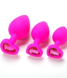Heart Shaped Silicone butt plug Large 90mm