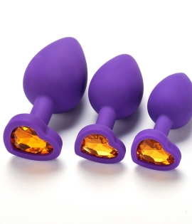 Heart Shaped Silicone butt plug Large 90mm