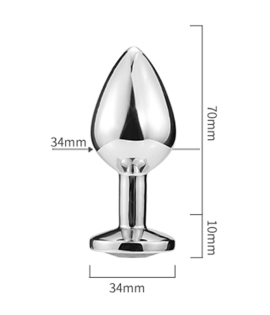 Aluminum Alloy butt plug (M)80mm