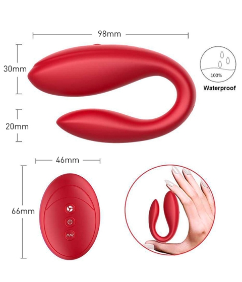 U Shaped Remote Couples Vibrator
