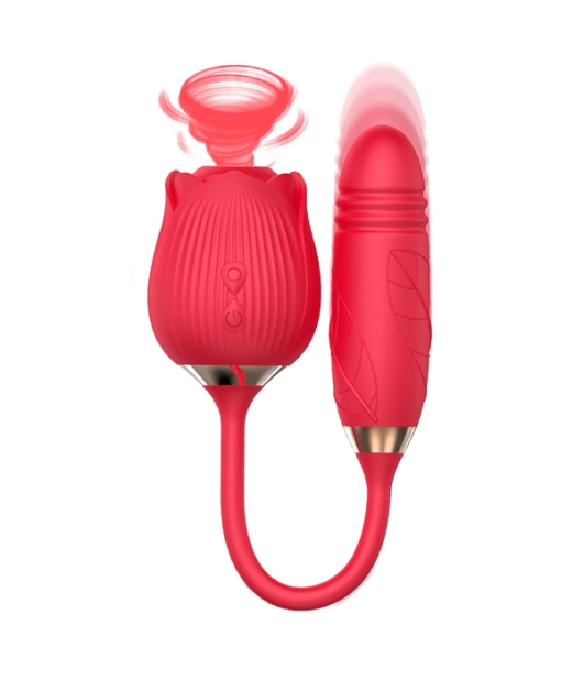 Fantasy Thrusting Rose Vibrator