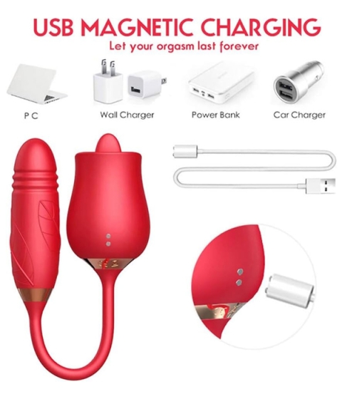 Bodylicious Thrusting Rose Vibrator
