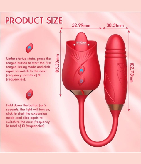 Bodylicious Thrusting Rose Vibrator